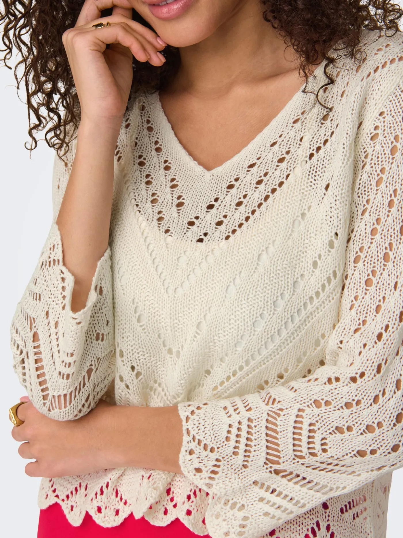 JDYNEW SUN 3/4 CROPPED PULLOVER KNT