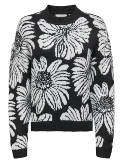 JDYSIGNE L/S O-NECK FLOWER JACQ PUL