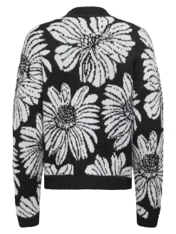 JDYSIGNE L/S O-NECK FLOWER JACQ PUL