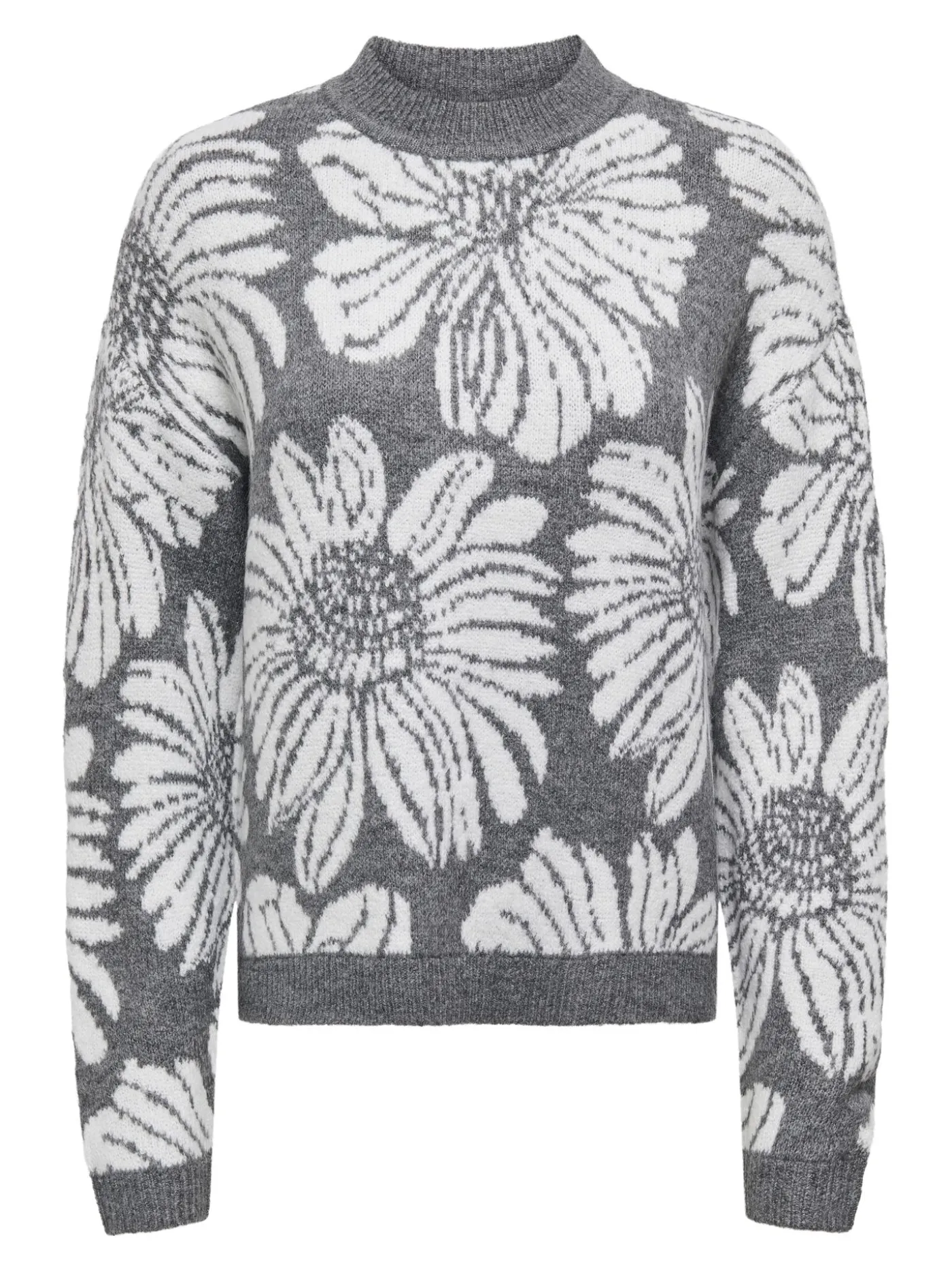 JDYSIGNE L/S O-NECK FLOWER JACQ PUL
