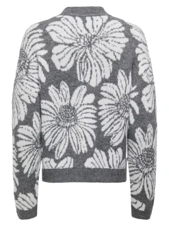JDYSIGNE L/S O-NECK FLOWER JACQ PUL