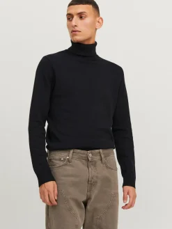 JJEEMIL KNIT ROLL NECK NOOS - Black