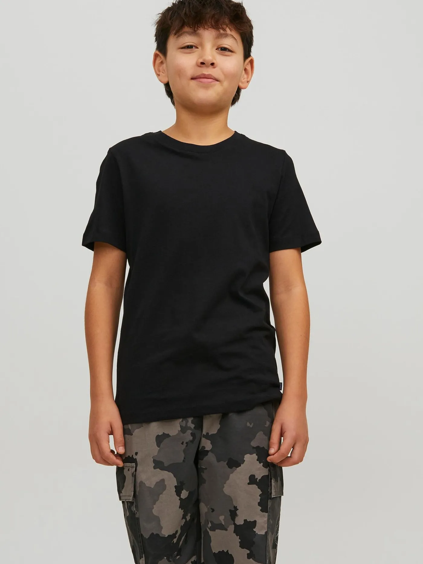 JJEORGANIC BASIC TEE SS O-NECK NOOS - Black