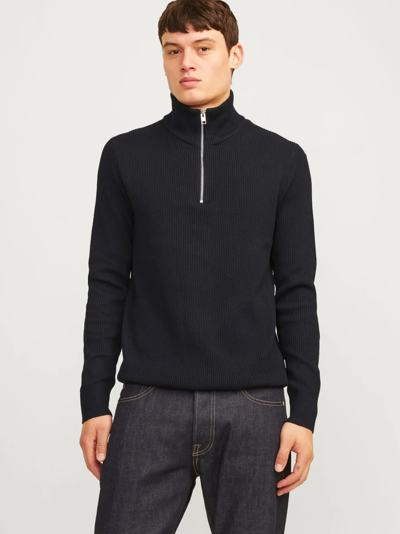 JJEPERFECT KNIT HALF ZIP SN