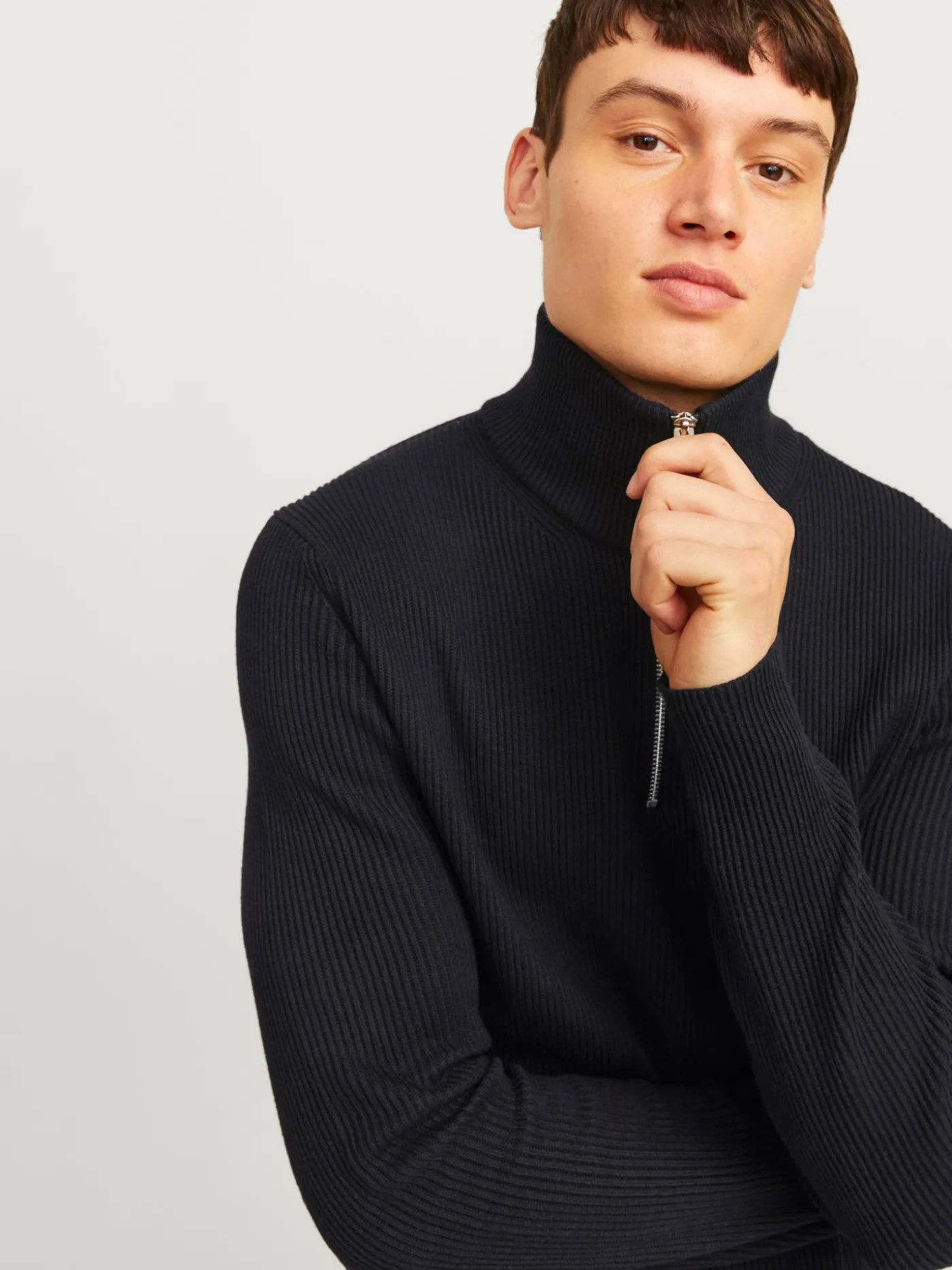 JJEPERFECT KNIT HALF ZIP SN