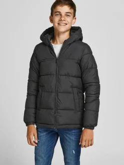 JJPAUL PUFFER HOOD JR - Black/SOLID