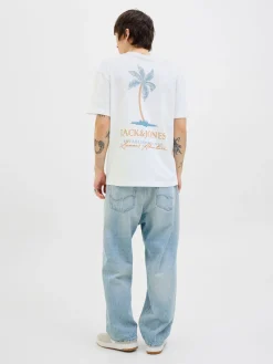 JJSUMMER VIBES TEE SS CREW NECK LN