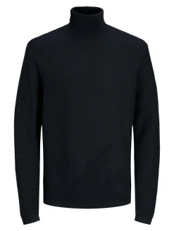 JJWIND KNIT ROLL NECK - Navy Blazer