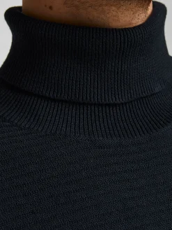 JJWIND KNIT ROLL NECK - Navy Blazer