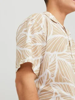 JPRBLASUMMER LINEN LEAF RESORT SHIR