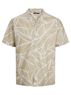 JPRBLASUMMER LINEN LEAF RESORT SHIR