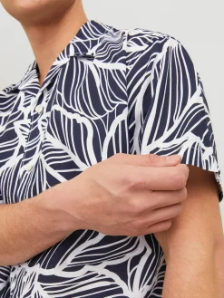 JPRBLASUMMER LINEN LEAF RESORT SHIR