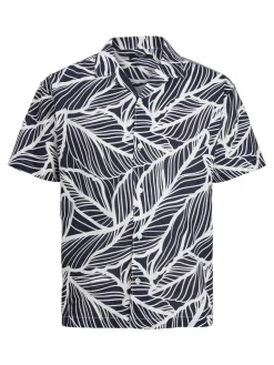 JPRBLASUMMER LINEN LEAF RESORT SHIR
