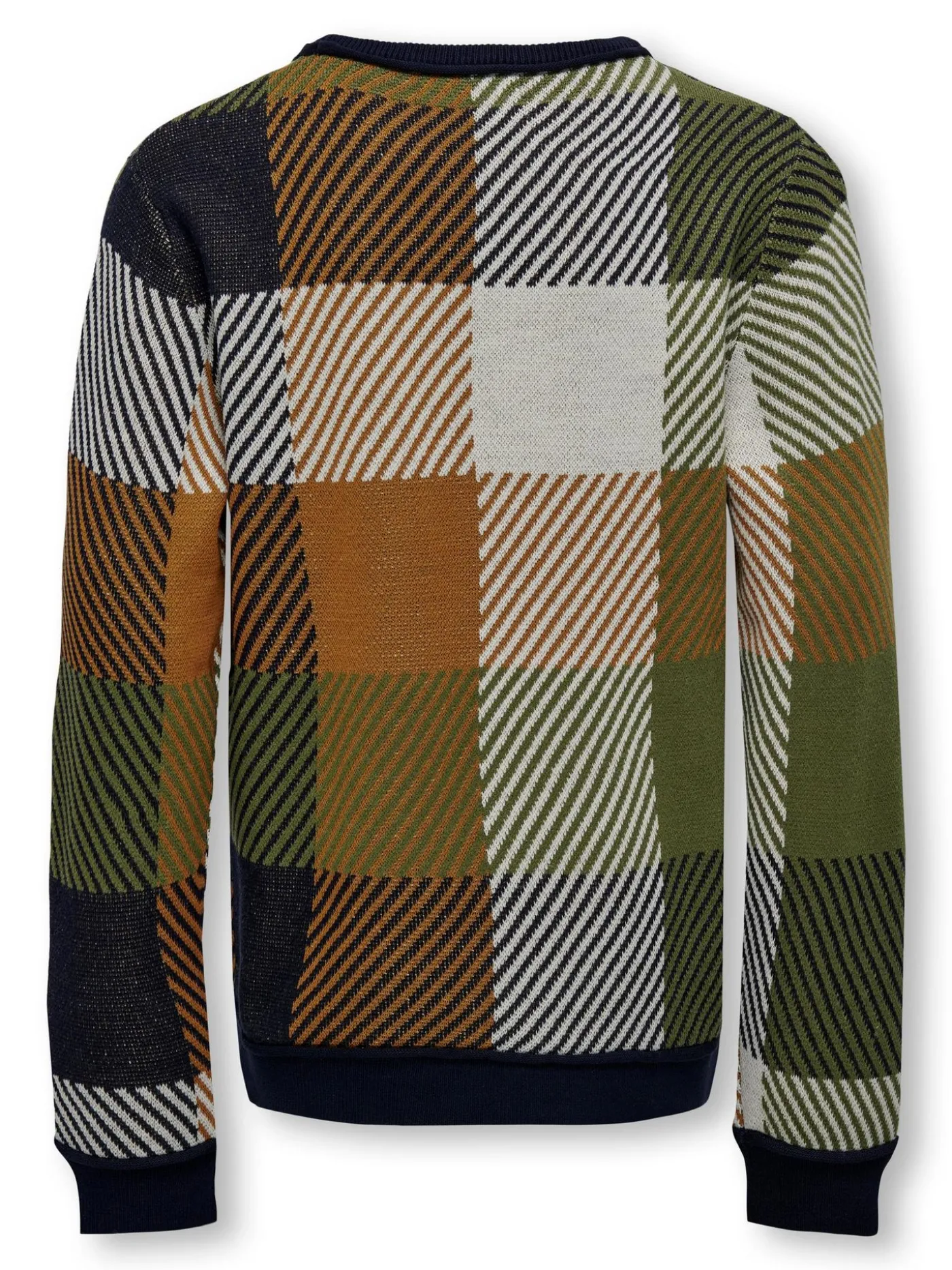 KOBSAGE L/S CHECK CREW NECK KNT