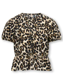 KOGCLARA LIFE S/S BOW SHIRT WVN NOO