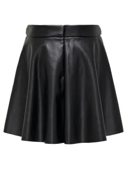 KOGKALIA FAUX LEATHER SKIRT OTW - Black