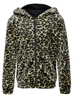 KOGLAYA L/S REG ZIP HOOD SWT - Peyote/Original leo