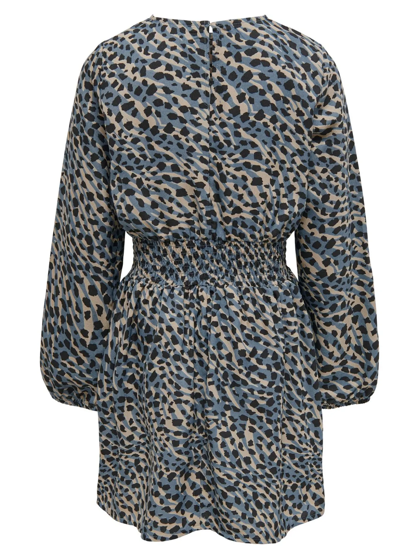 KOGLINO L/S SMOCK DRESS PTM - Blue Mirage/ANIMAL C