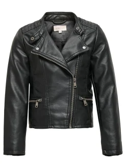 KONFREYA FAUX LEATHER BIKER OTW NOO - Black