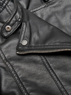 KONFREYA FAUX LEATHER BIKER OTW NOO - Black