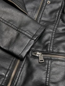 KONFREYA FAUX LEATHER BIKER OTW NOO - Black