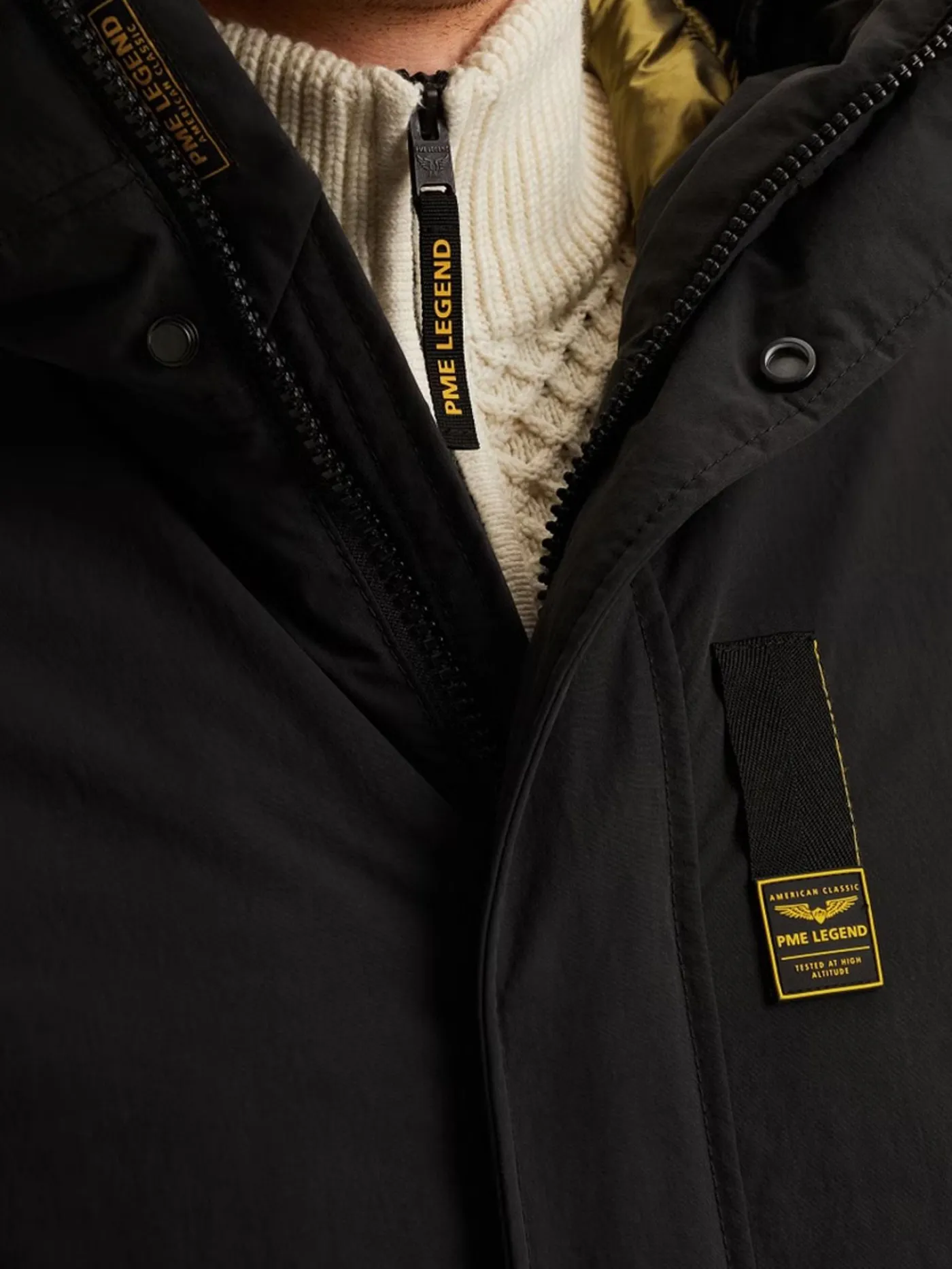 Long jacket ICE PILOT Coated Crunc