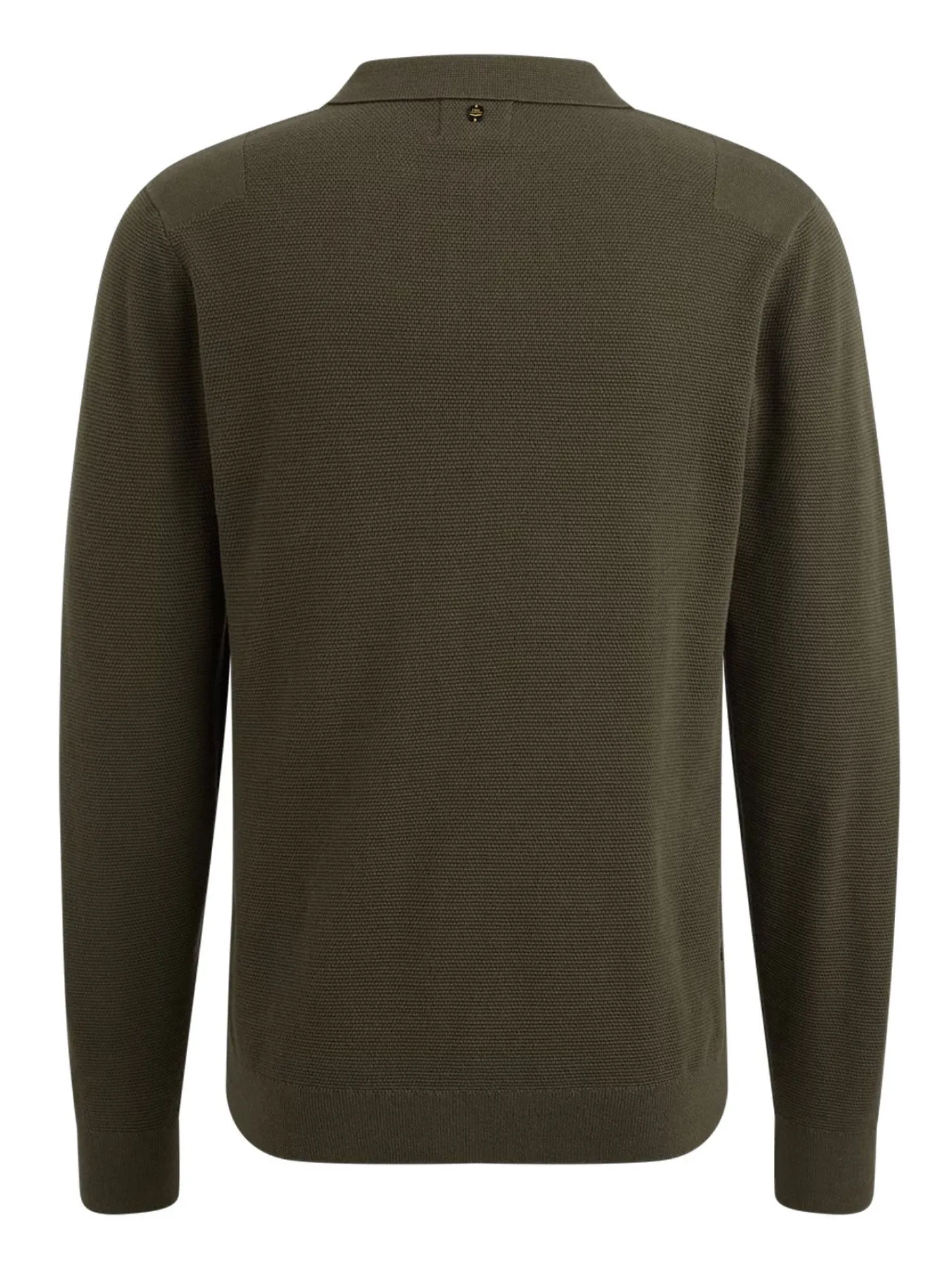 Long sleeve polo structure knit