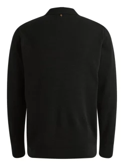 Long sleeve polo structure knit