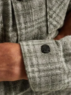 LONG SLEEVE SHIRT Dobby yarn dyed