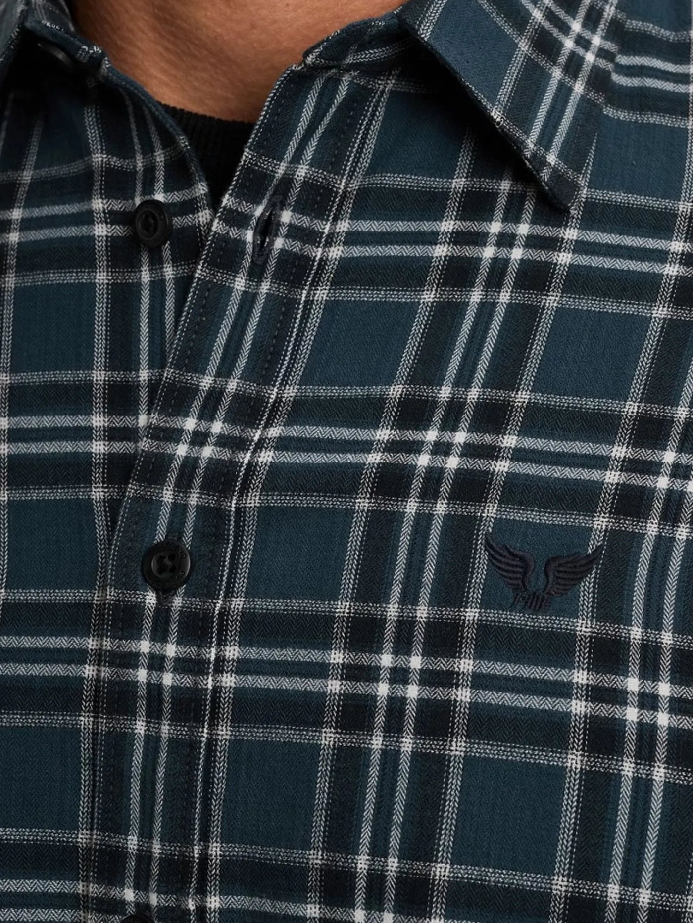 LONG SLEEVE SHIRT Herringbone Yarn