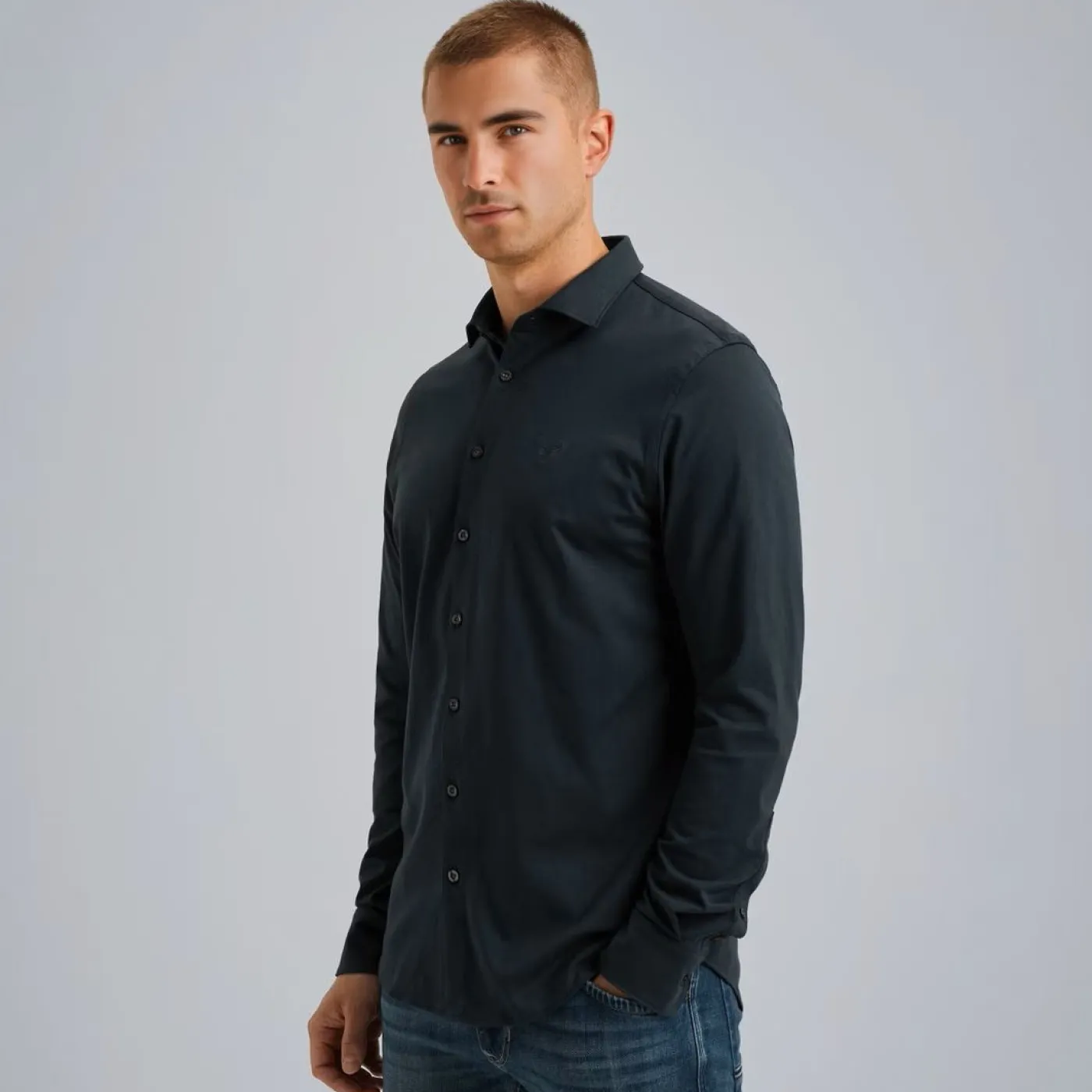 LONG SLEEVE SHIRT Satin Jersey