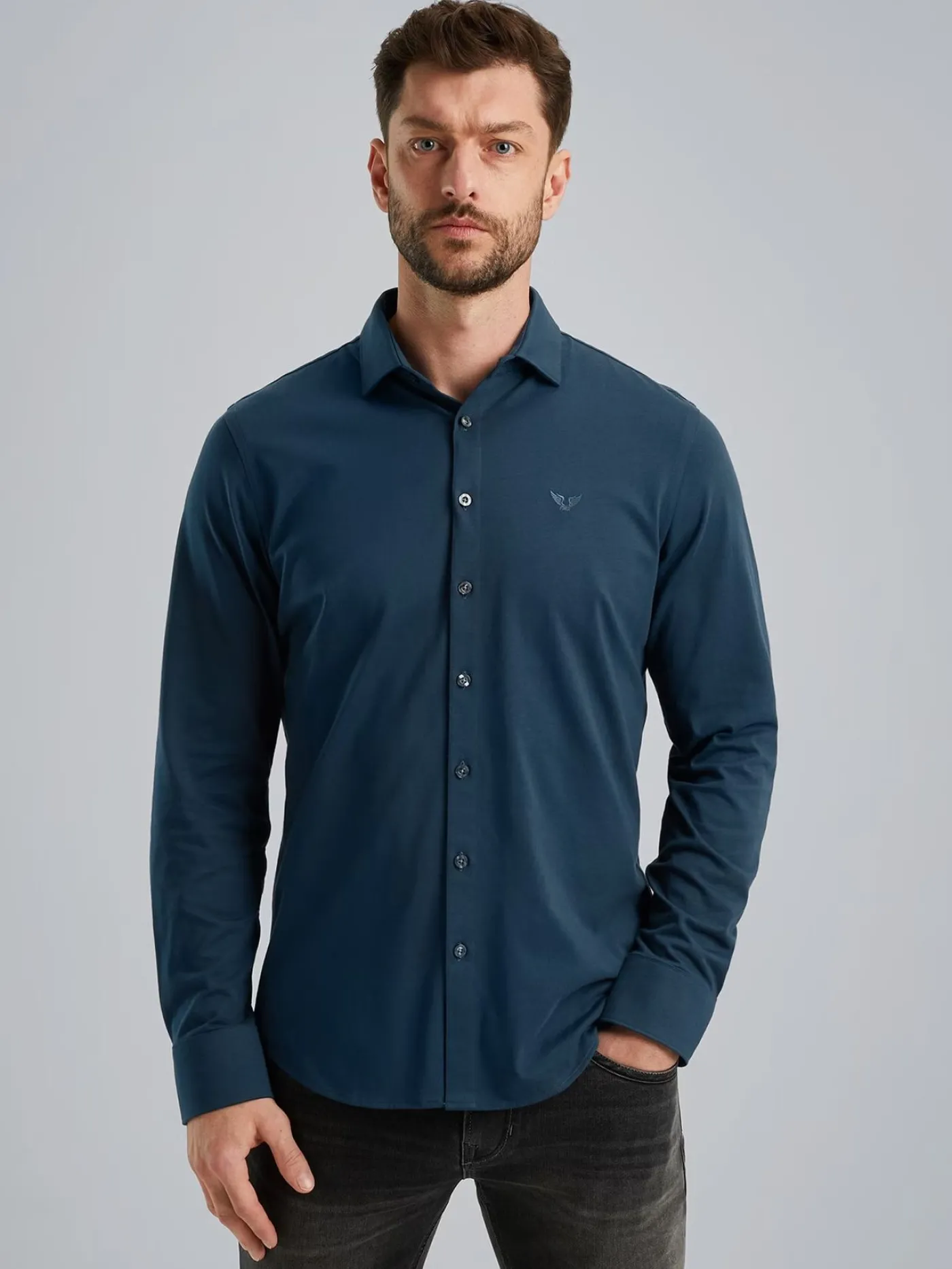 Long Sleeve Shirt Satin Jersey