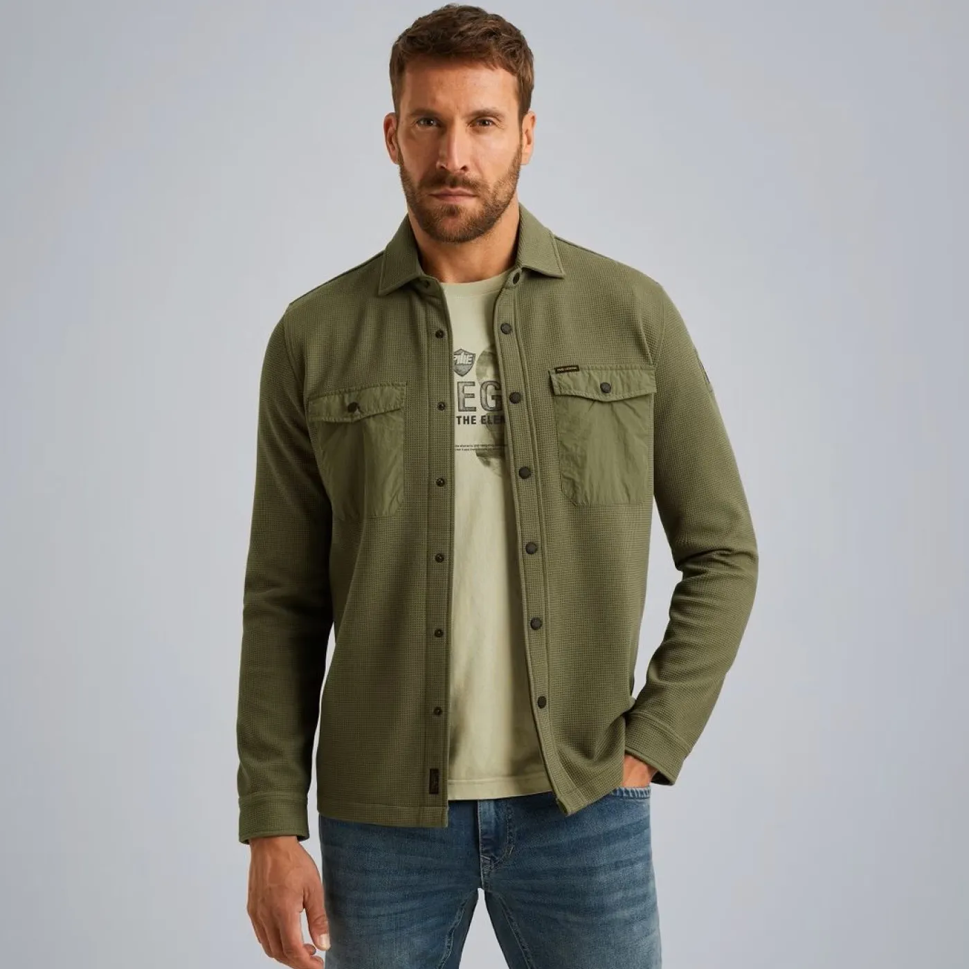 LONG SLEEVE SHIRT Waffle Jersey