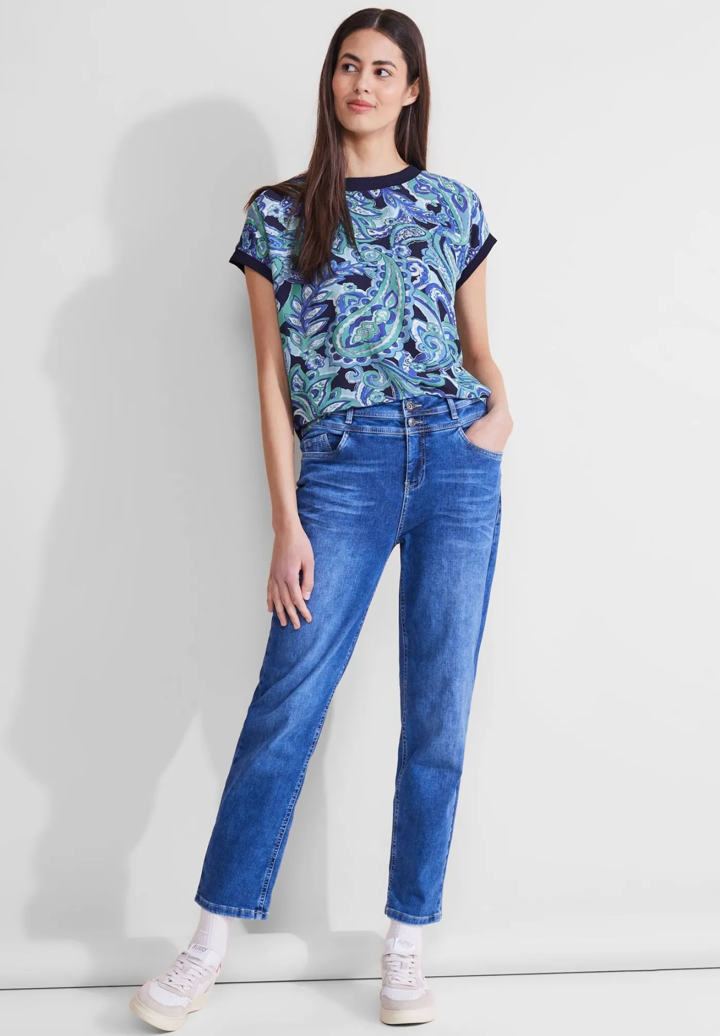 LTD QR printed mat-mix shirt w