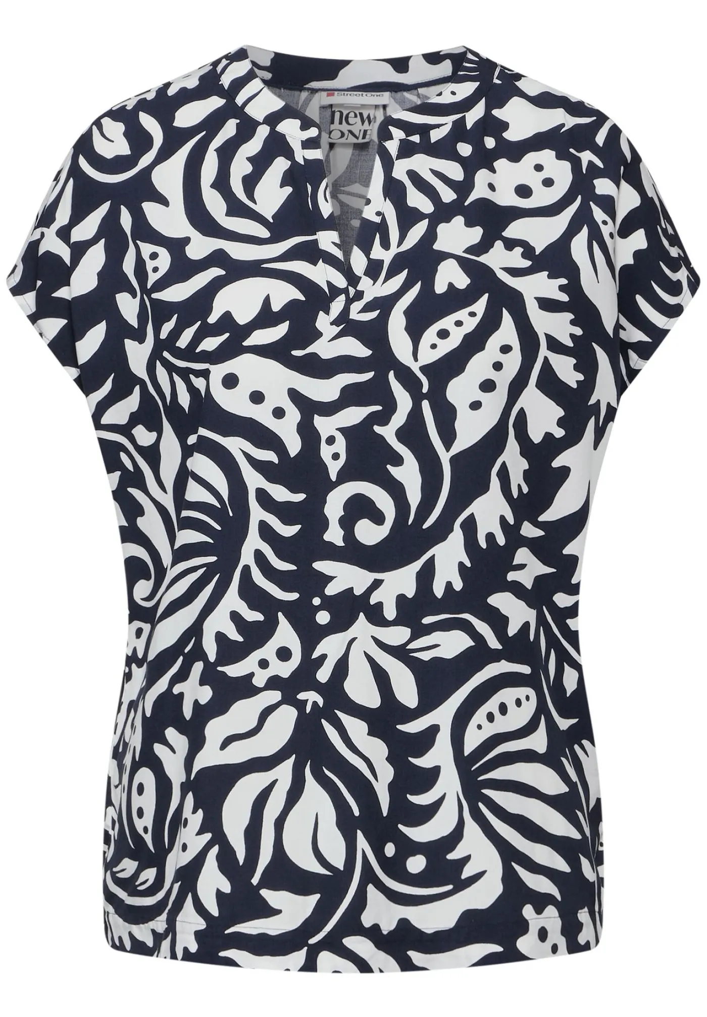 LTD QR Shirtblouse w splitneck