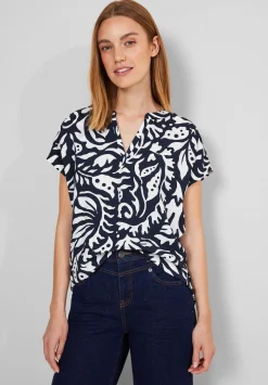 LTD QR Shirtblouse w splitneck