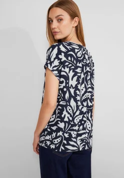 LTD QR Shirtblouse w splitneck