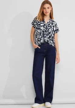 LTD QR Shirtblouse w splitneck