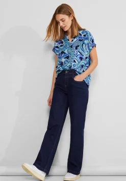 LTD QR Shirtblouse w splitneck