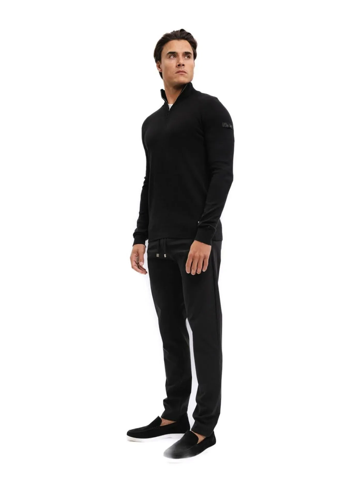 Men Knitted quarter zip