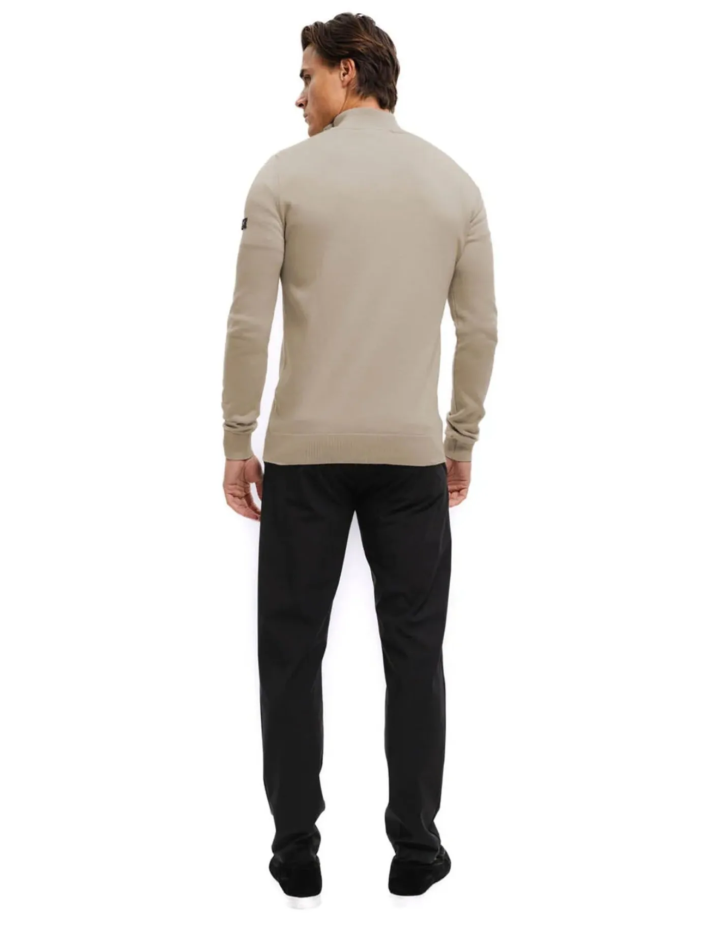 Men Knitted quarter zip