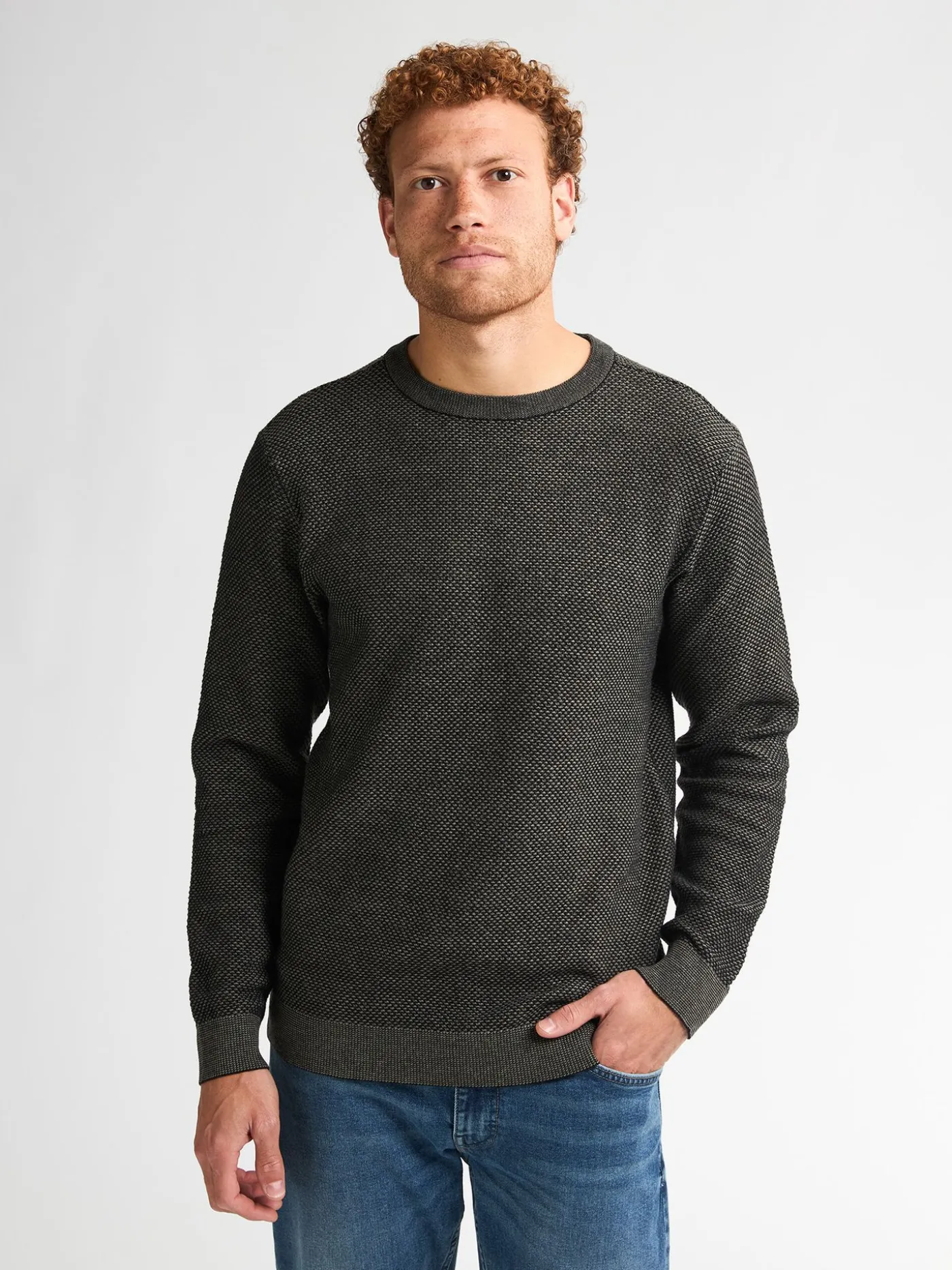 Men Knitwear Collar Basic