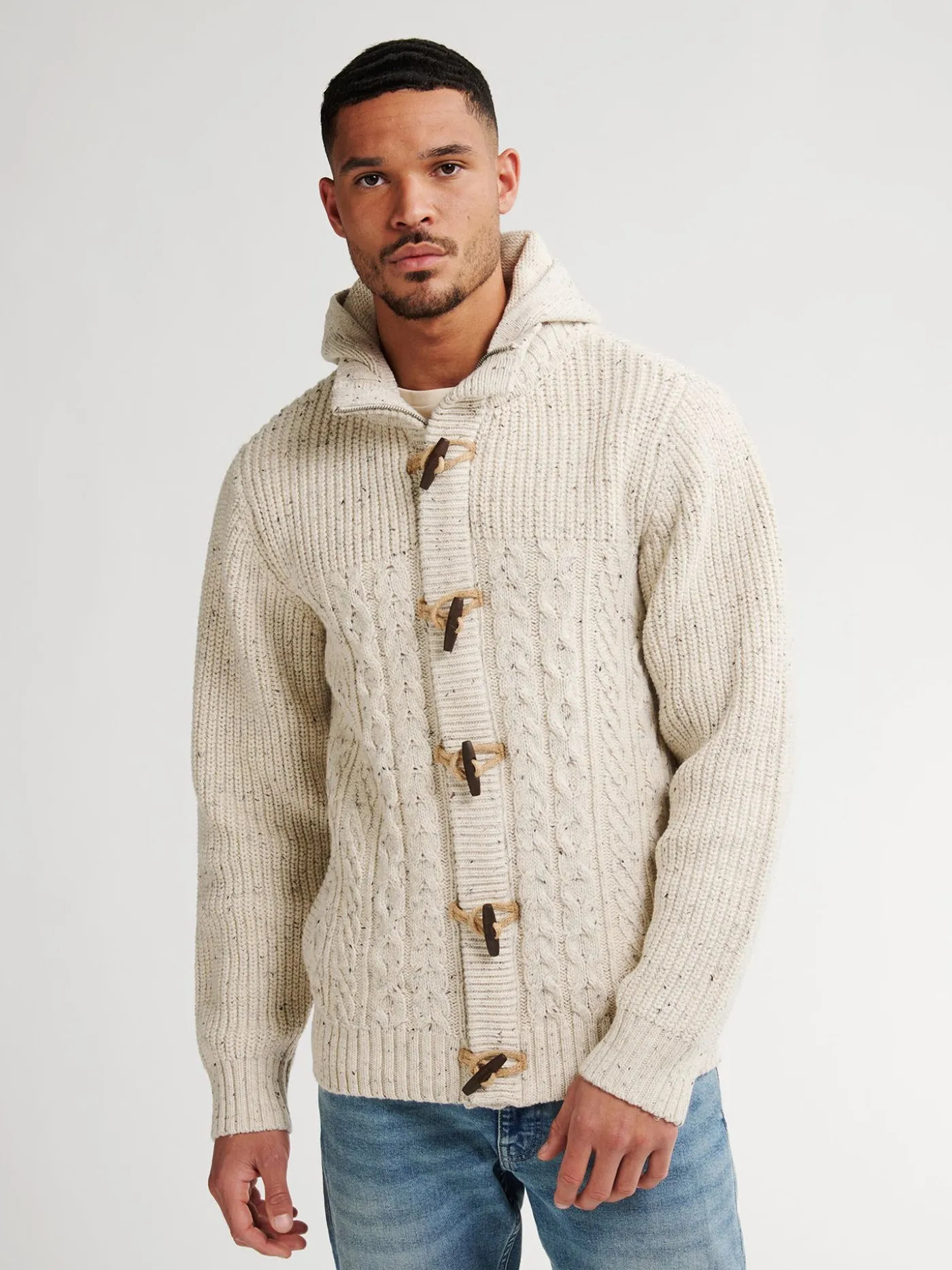 Men Knitwear Hooded Cardigan