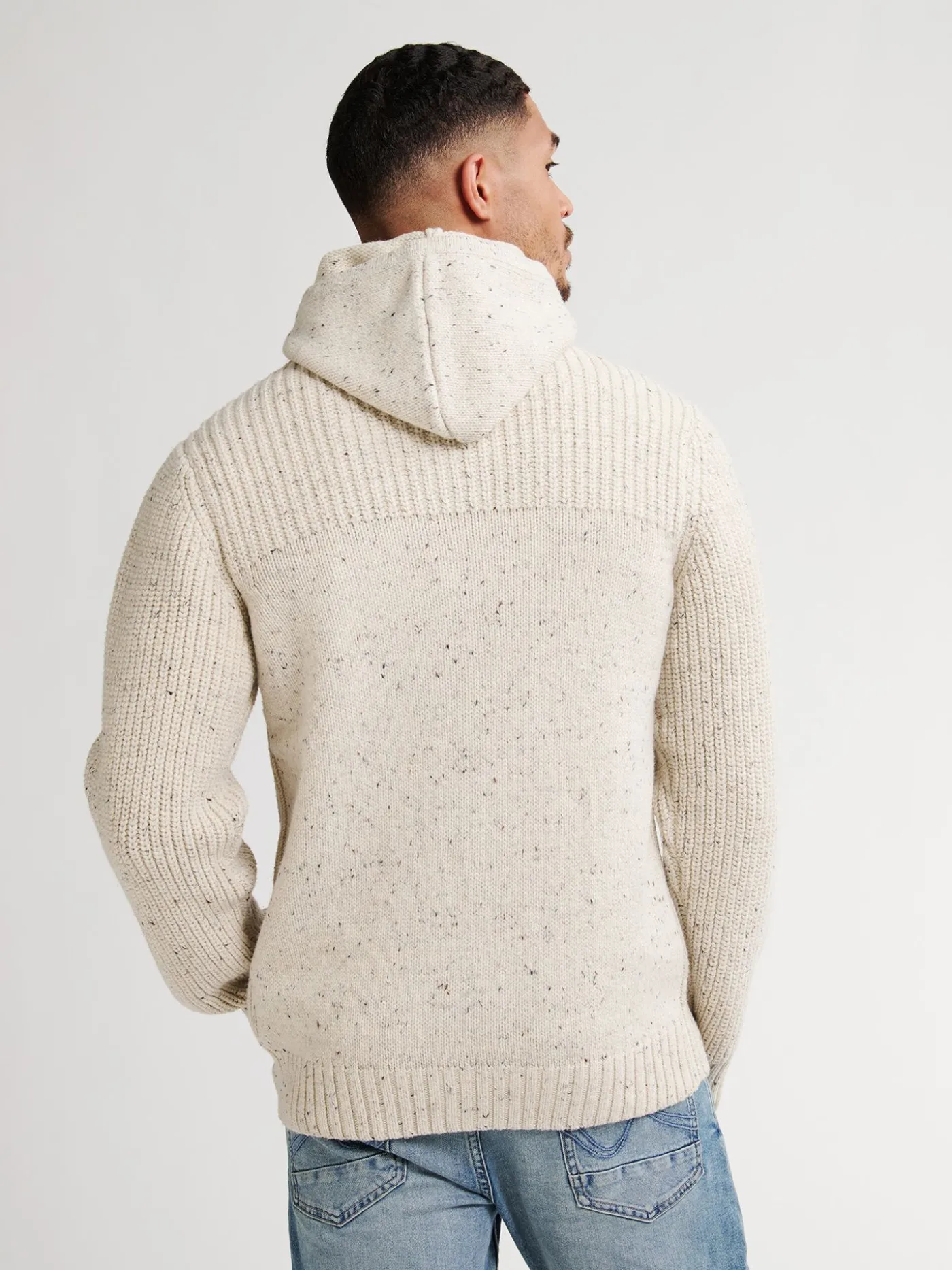 Men Knitwear Hooded Cardigan