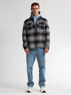 Men Shirt Long Sleeve Check