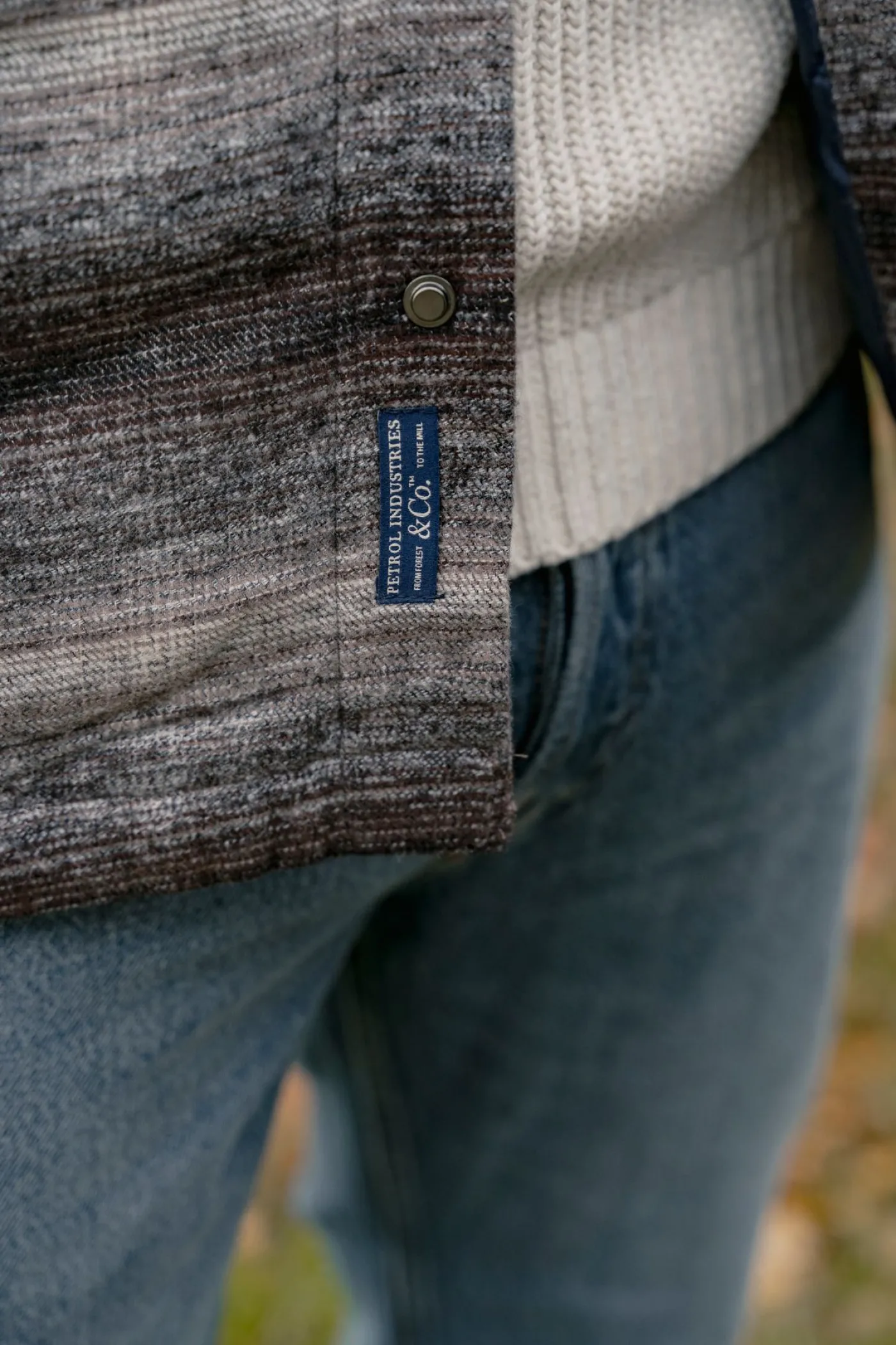 Men Shirt Long Sleeve Check