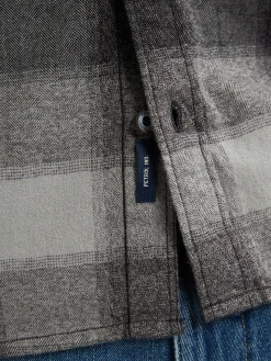 Men Shirt Long Sleeve Check