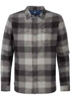 Men Shirt Long Sleeve Check