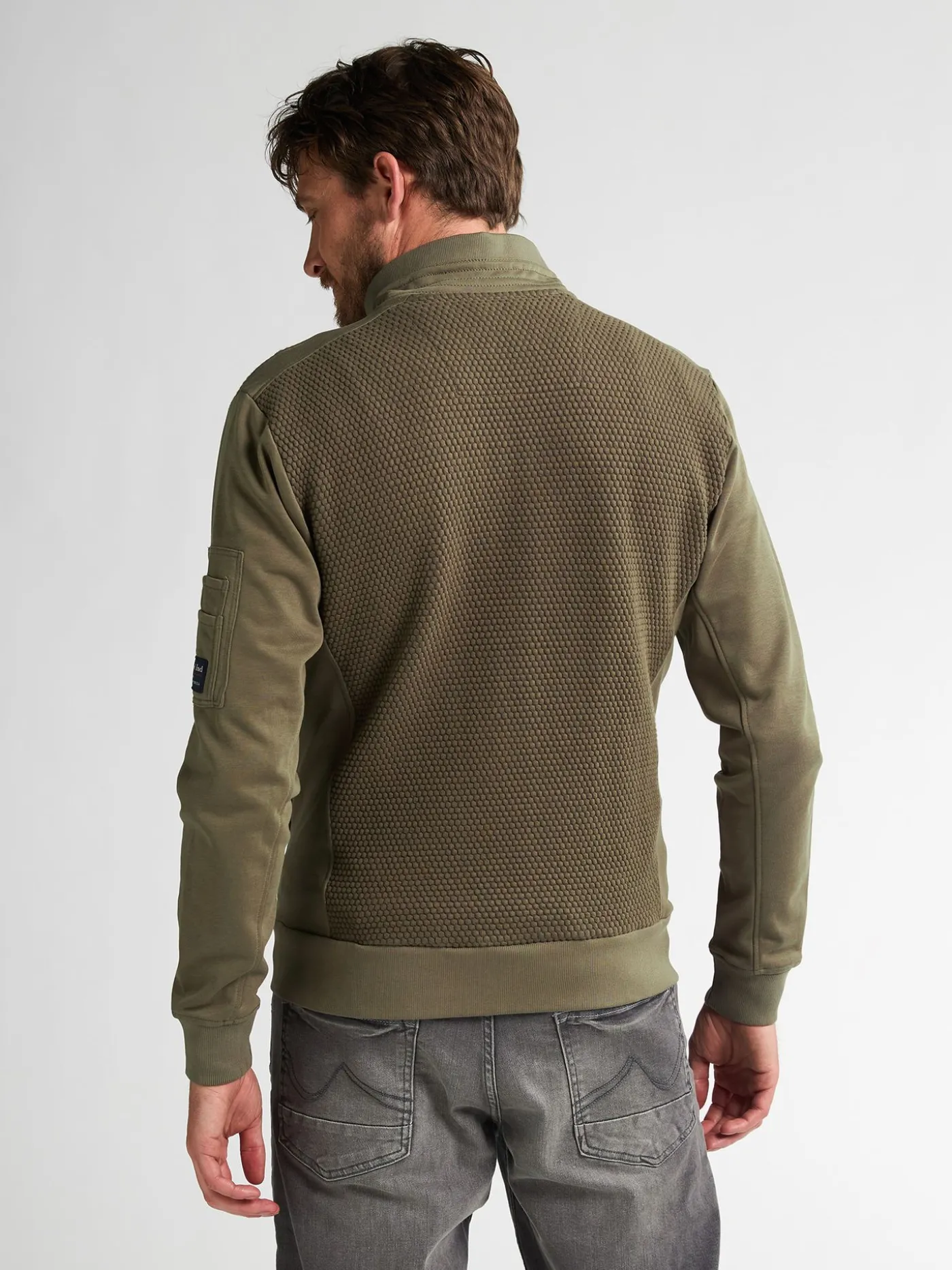 Men Sweater Collar Zip