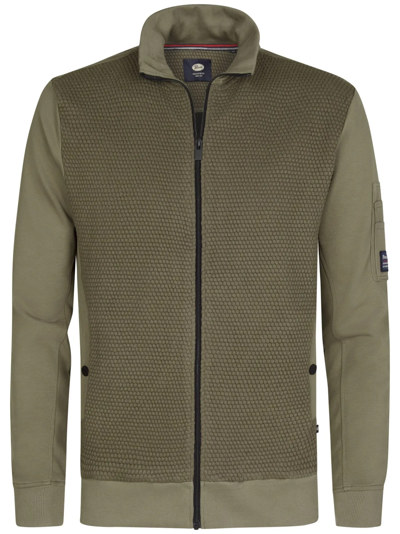 Men Sweater Collar Zip